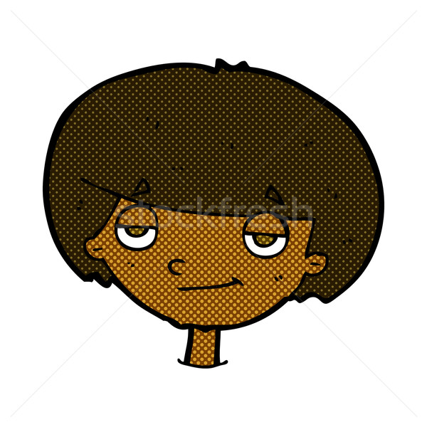 comic cartoon smug looking boy Stock photo © lineartestpilot