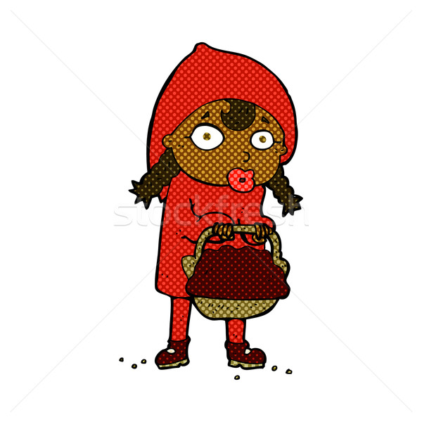 little red riding hood comic cartoon Stock photo © lineartestpilot