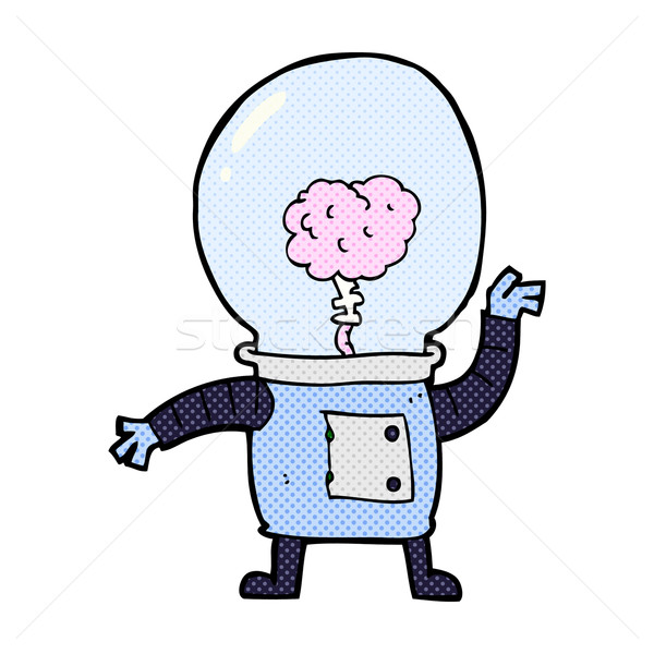 Cómico Cartoon robot cyborg retro Foto stock © lineartestpilot