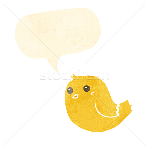 cartoon bird with speech bubble Stock photo © lineartestpilot