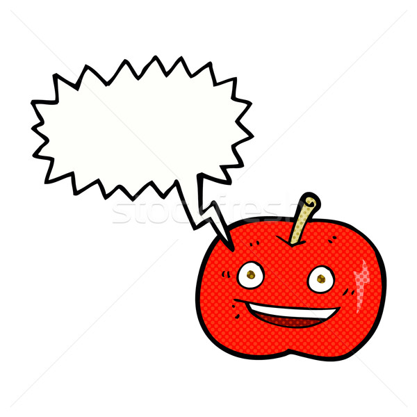 Cartoon brillante manzana bocadillo mano diseno Foto stock © lineartestpilot
