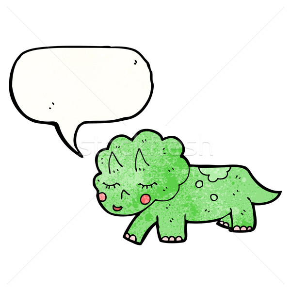 Cartoon динозавр искусства ретро рисунок Cute Сток-фото © lineartestpilot