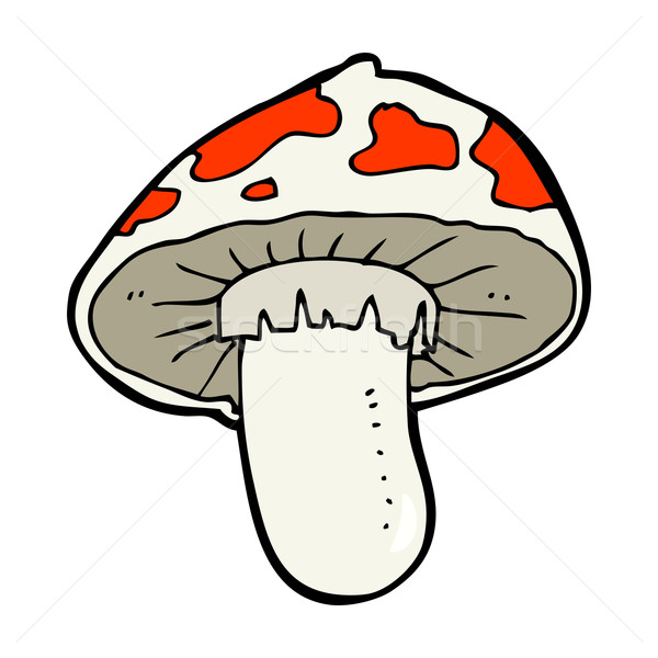Cartoon champignon vénéneux main design fou clip Photo stock © lineartestpilot