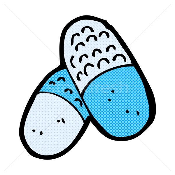 Képregény rajz orvosi tabletták retro képregény Stock fotó © lineartestpilot