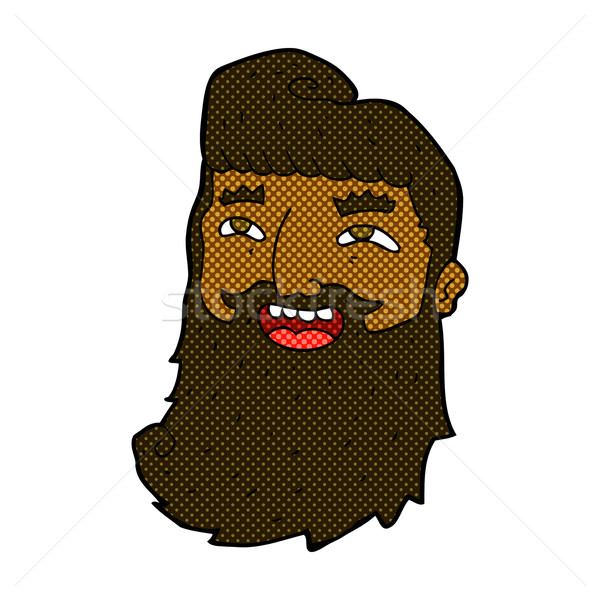 comic cartoon laughing bearded man Stock photo © lineartestpilot