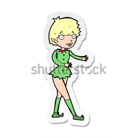 Cómico Cartoon feliz mujer traje de baño retro Foto stock © lineartestpilot