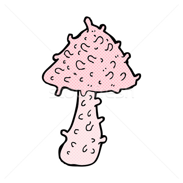 Komische cartoon weird champignon retro Stockfoto © lineartestpilot