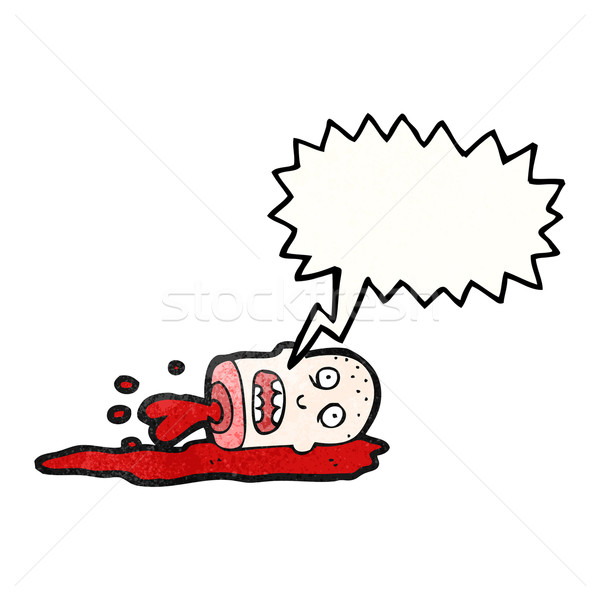 gross severed head cartoon Stock photo © lineartestpilot
