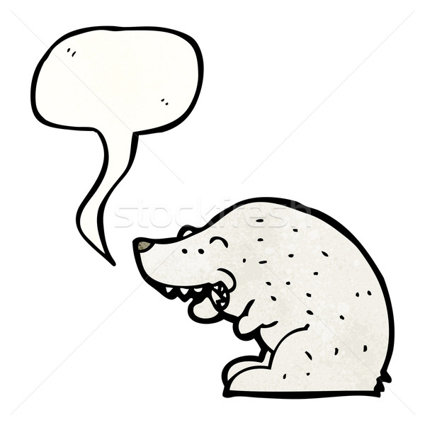 Cartoon orso polare retro disegno cute illustrazione Foto d'archivio © lineartestpilot