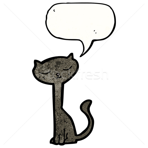 漫画 黒猫 吹き出し 猫 レトロな 図面 ストックフォト © lineartestpilot