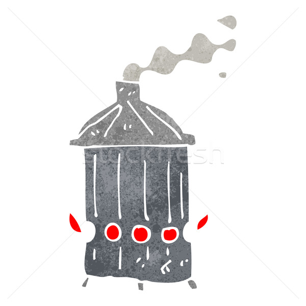 retro cartoon trash burner Stock photo © lineartestpilot