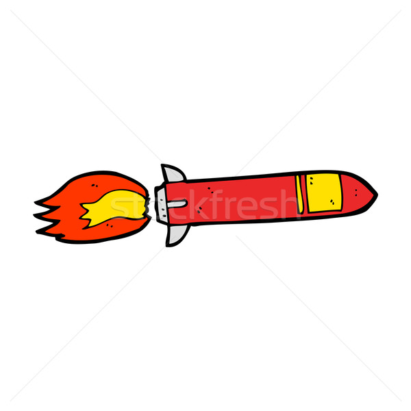 Cartoon missile design arte retro divertente Foto d'archivio © lineartestpilot
