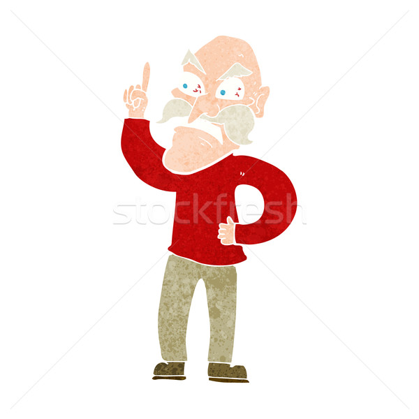 cartoon old man laying down rules Stock photo © lineartestpilot