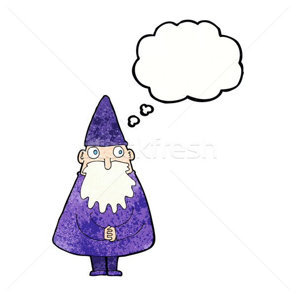 cartoon wizard with thought bubble Stock photo © lineartestpilot