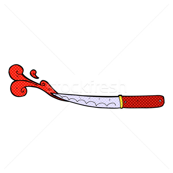 Cômico desenho animado cozinha faca retro Foto stock © lineartestpilot