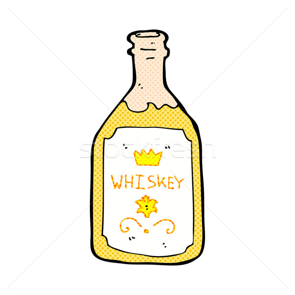 Cómico Cartoon whisky botella retro Foto stock © lineartestpilot