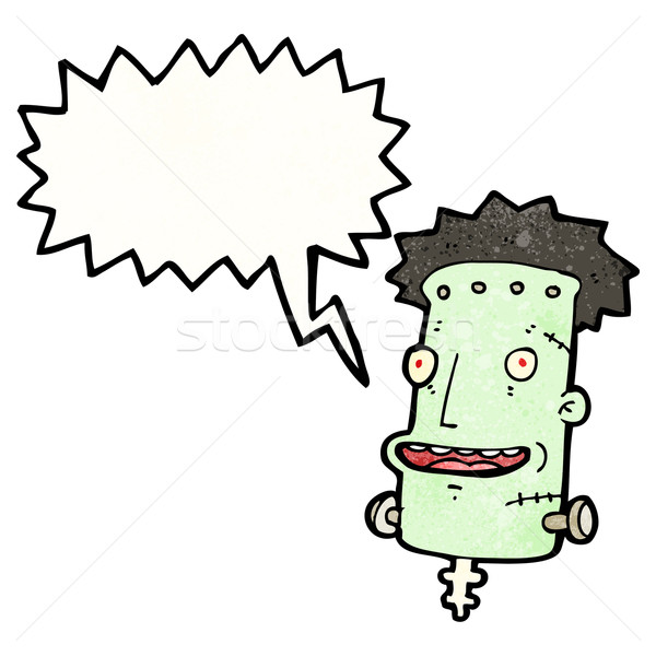 funny frankenstein monster head cartoon Stock photo © lineartestpilot