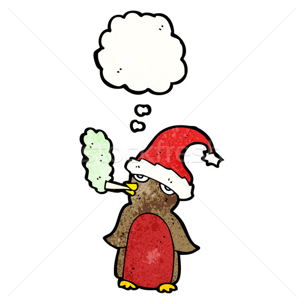 funny christmas robin cartoon Stock photo © lineartestpilot