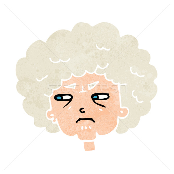 cartoon bitter old woman Stock photo © lineartestpilot