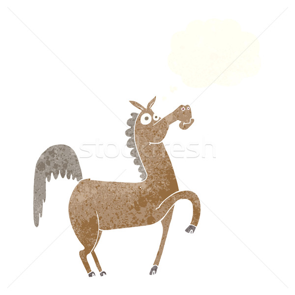 funny cartoon horse with thought bubble Stock photo © lineartestpilot