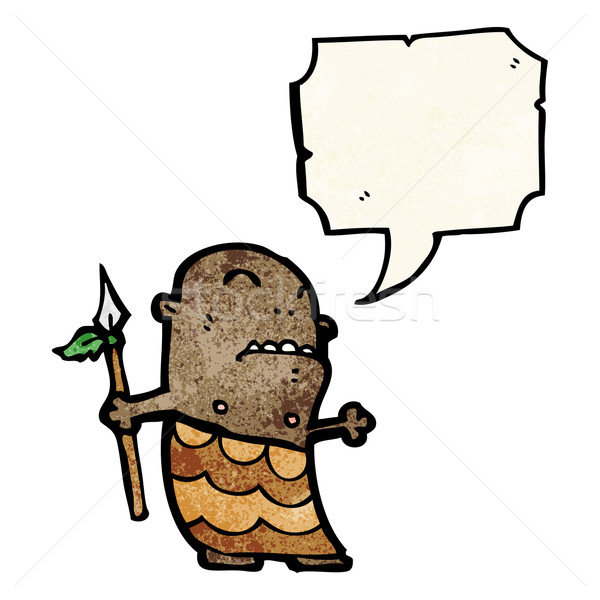 Desen animat tribal om vorbesc retro desen Imagine de stoc © lineartestpilot