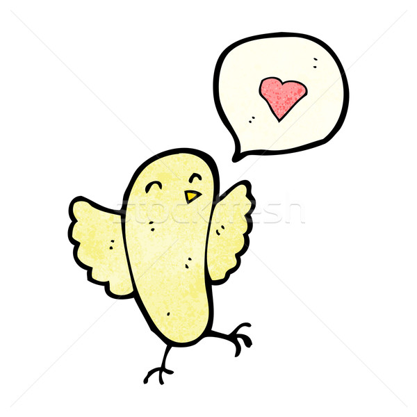 cartoon bird with love heart Stock photo © lineartestpilot