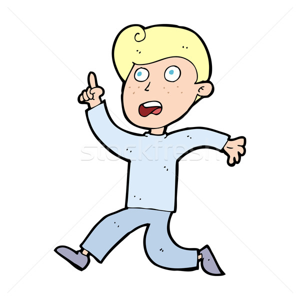 cartoon boy panicking Stock photo © lineartestpilot