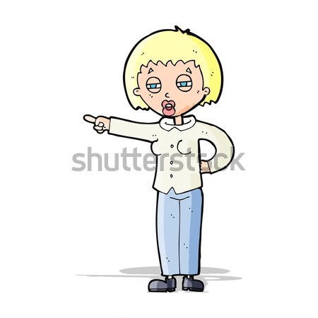 cartoon woman telling off Stock photo © lineartestpilot
