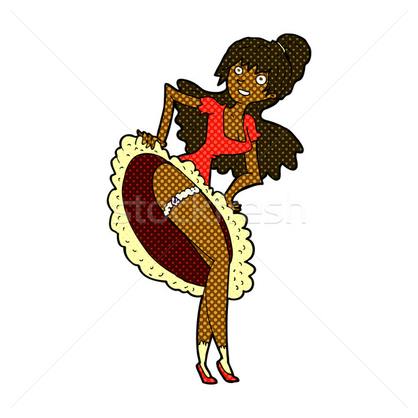 Cômico desenho animado flamenco dançarina retro Foto stock © lineartestpilot