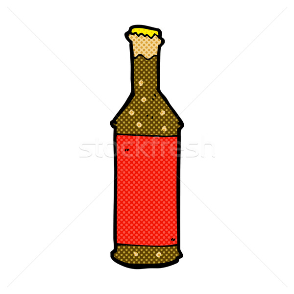 Képregény rajz sörösüveg retro képregény stílus Stock fotó © lineartestpilot