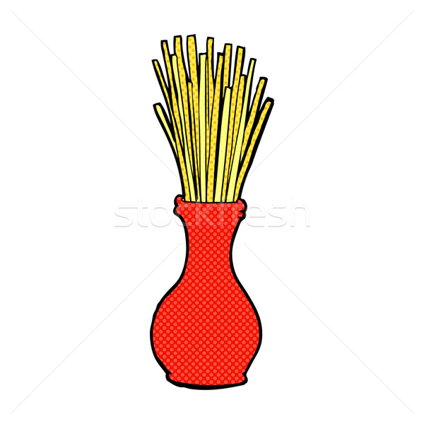 comic cartoon reeds in vase Stock photo © lineartestpilot
