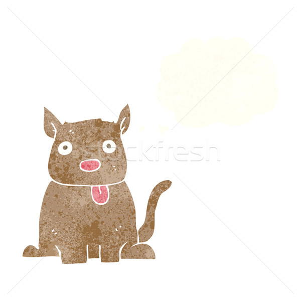 cartoon dog sticking out tongue with thought bubble Stock photo © lineartestpilot
