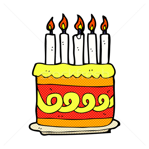 Birthday cakes with candles cartoon vector illustrations set Stock Vector  Image & Art - Alamy