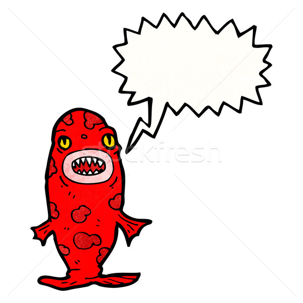 Desen animat bule de vorbire roşu retro desen drăguţ Imagine de stoc © lineartestpilot