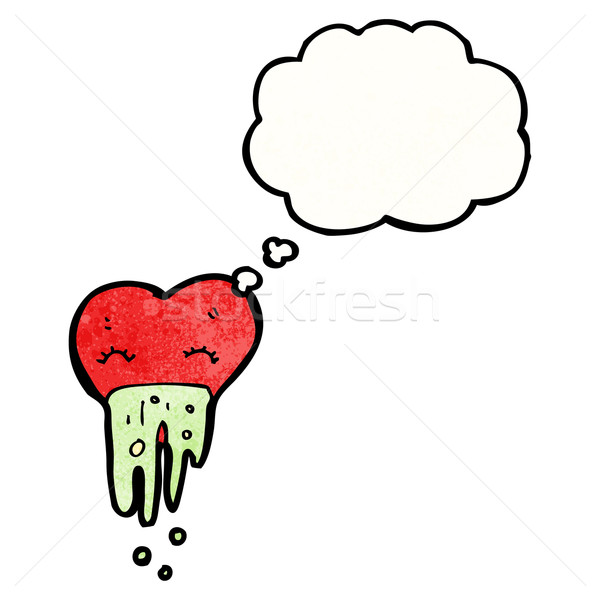 Amor enfermos corazón Cartoon retro textura Foto stock © lineartestpilot