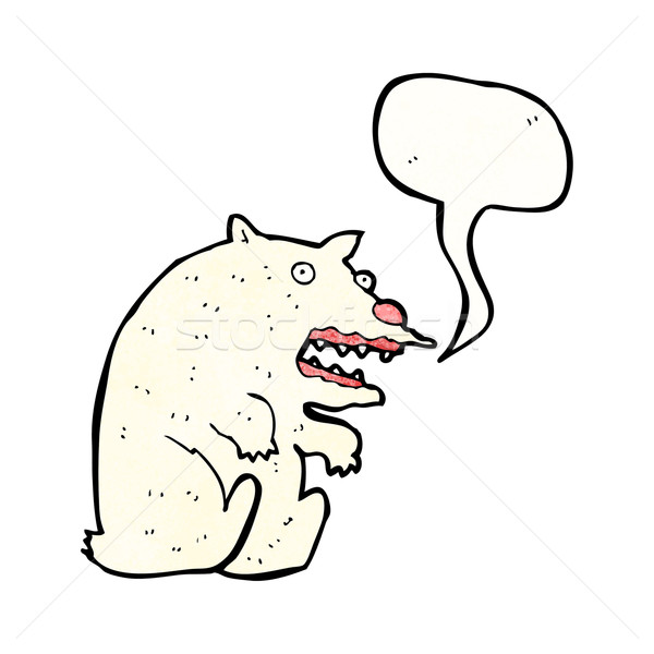 cartoon roaring polar bear Stock photo © lineartestpilot