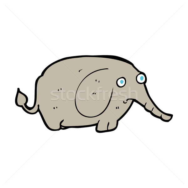 Cartoon smutne mały słoń strony projektu Zdjęcia stock © lineartestpilot