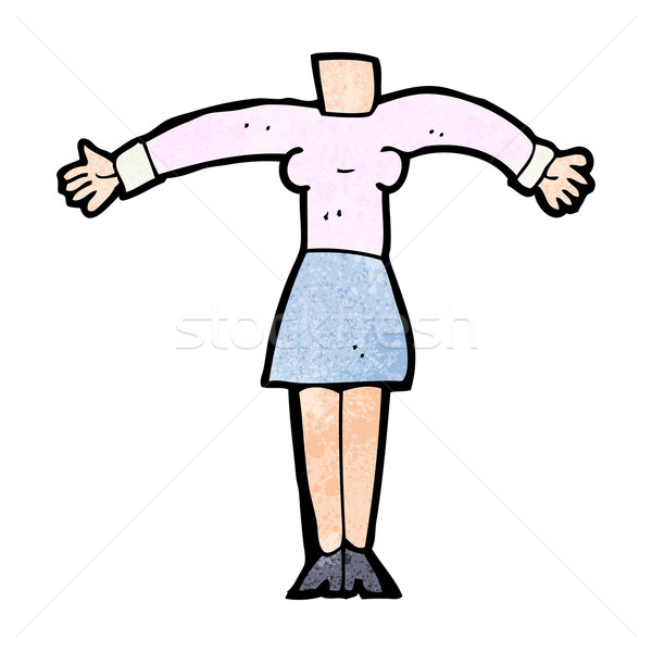 Stock foto: Karikatur · weiblichen · Körper · Fotos · Mischung · Spiel