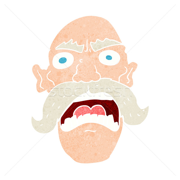 Cartoon colère vieillard homme design art [[stock_photo]] © lineartestpilot