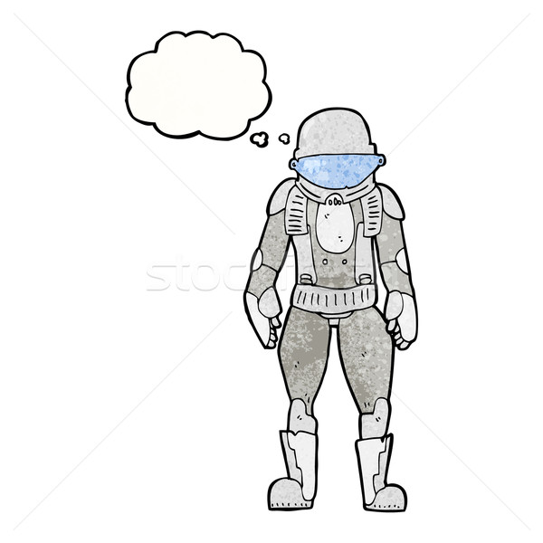cartoon astronaut with thought bubble Stock photo © lineartestpilot