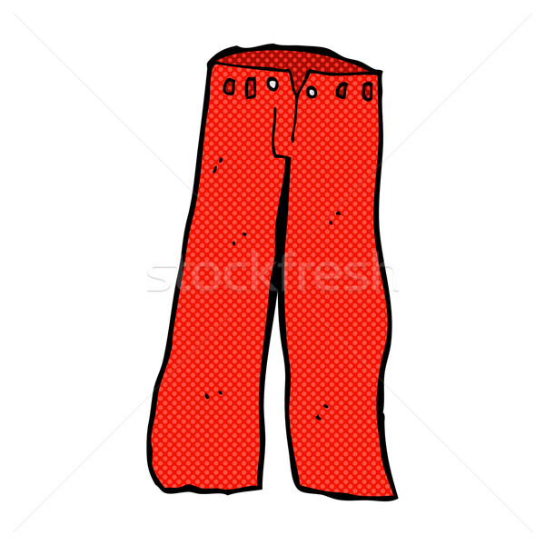 Fumetto cartoon rosso pants retro Foto d'archivio © lineartestpilot