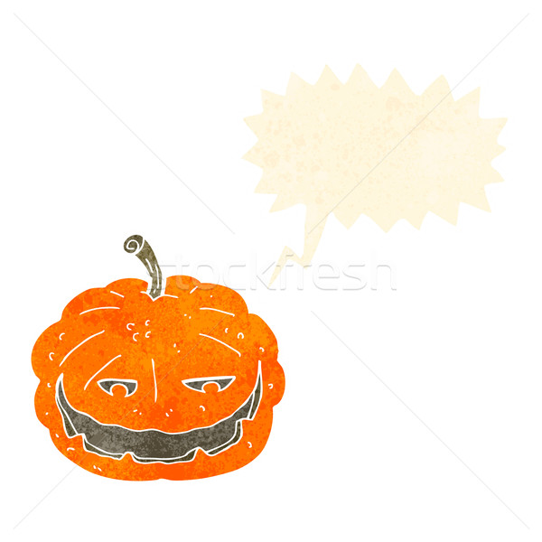 Cartoon zucca di halloween fumetto mano design arte Foto d'archivio © lineartestpilot
