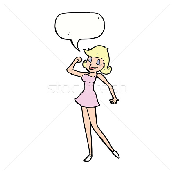 Cartoon женщину можете отношение речи пузырь девушки Сток-фото © lineartestpilot