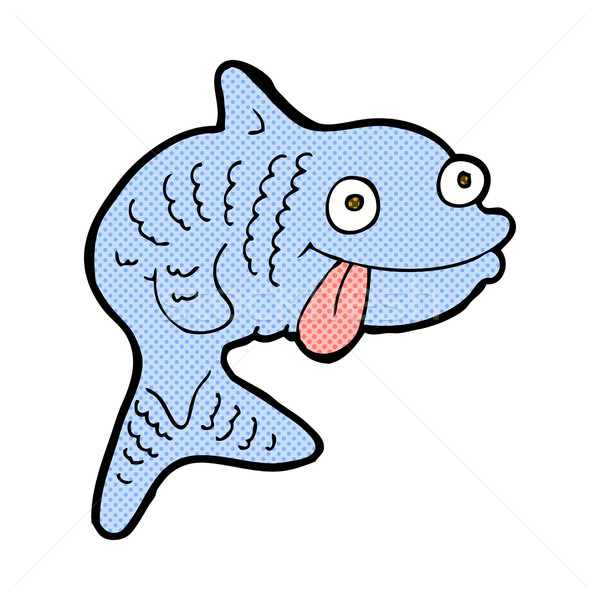 Cómico Cartoon peces retro estilo Foto stock © lineartestpilot