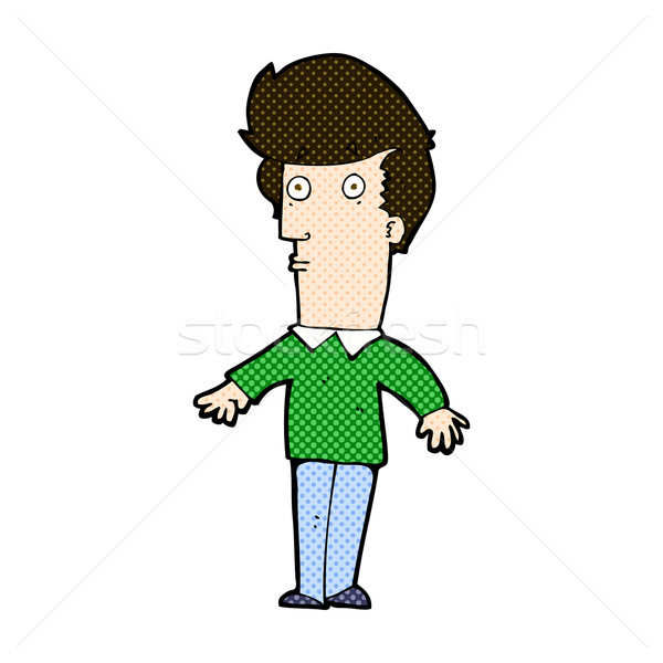 comic cartoon startled man Stock photo © lineartestpilot
