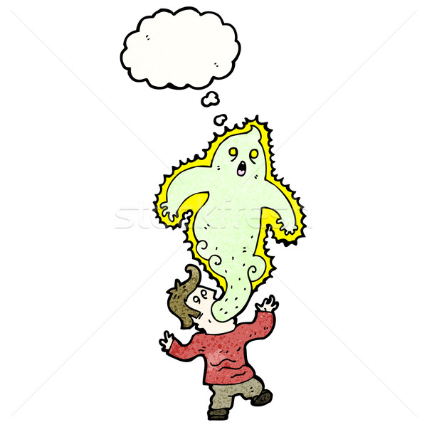 cartoon man possessed by ghost Stock photo © lineartestpilot