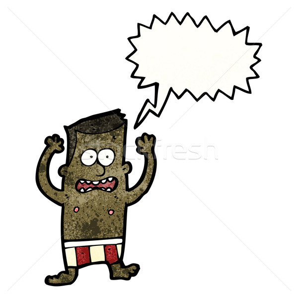 cartoon embarrassed man in underpants Stock photo © lineartestpilot