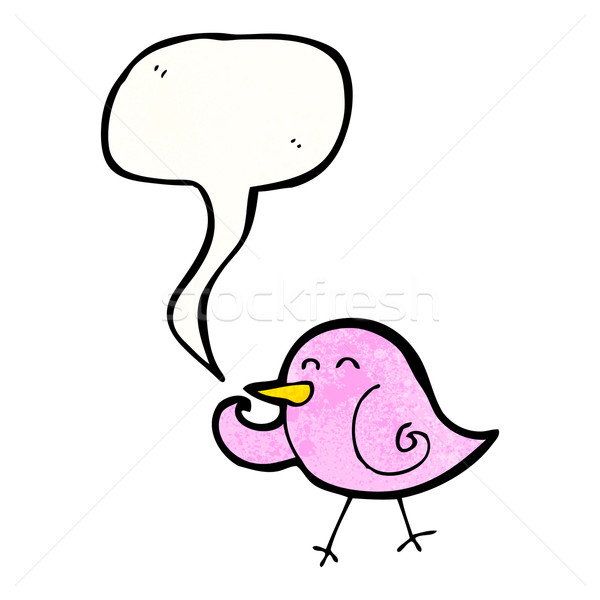 laughing little bird cartoon Stock photo © lineartestpilot