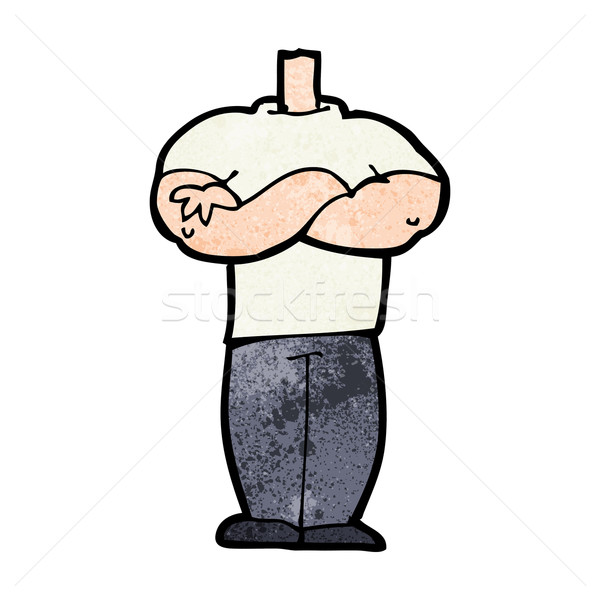 cartoon body with folded arms  (mix and match cartoons or add ow Stock photo © lineartestpilot