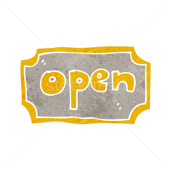 cartoon open sign Stock photo © lineartestpilot